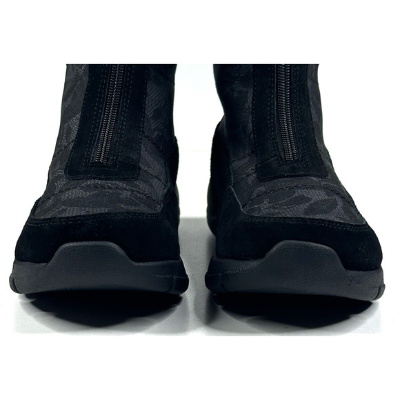 Lands End Thermolite Black Suede Canvas Boots Women's Size 8B All Weather New - Picture 3 of 14